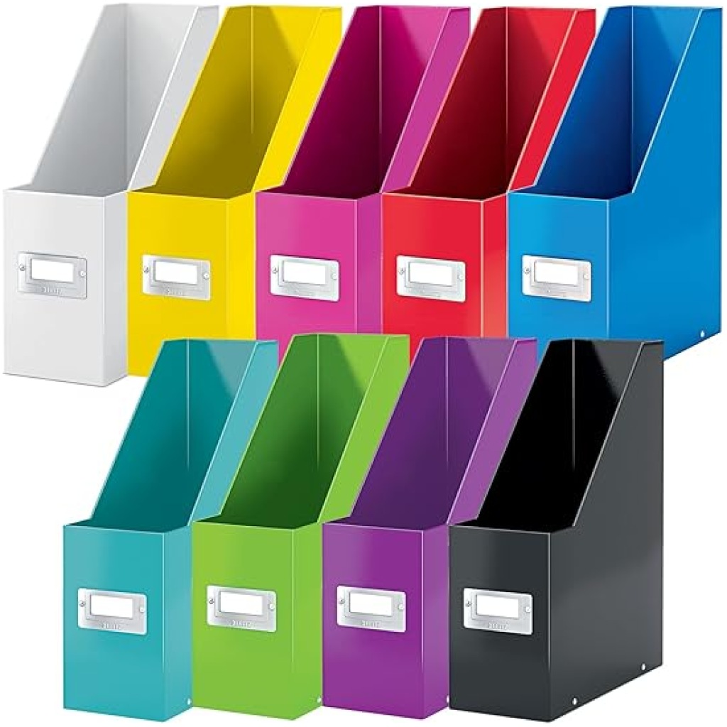 Leitz Magazine File Holder, A4, Cardboard Document Storage Box with ...