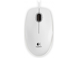 Logitech B100 Wired USB Mouse, 3-Buttons, Optical Tracking, Ambidextrous PC / Mac / Laptop / Chromebook - White