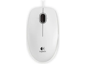 Logitech B100 Wired USB Mouse, 3-Buttons, Optical Tracking, Ambidextrous PC / Mac / Laptop / Chromebook - White
