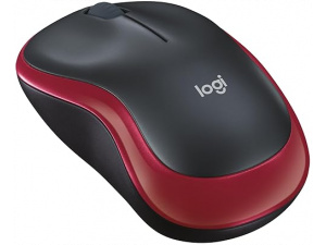 Logitech M185 Wireless Mouse, 2.4GHz with USB Mini Receiver, 12-Month Battery Life, 1000 DPI Optical Tracking, Ambidextrous, Compatible with PC, Mac, Laptop - Red