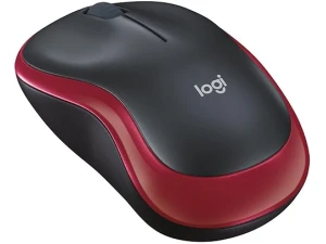 Logitech M185 Wireless Mouse, 2.4GHz with USB Mini Receiver, 12-Month Battery Life, 1000 DPI Optical Tracking, Ambidextrous, Compatible with PC, Mac, Laptop - Red