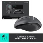 Wireless Logitech M705 Marathon mouse with customisable buttons and advanced software.