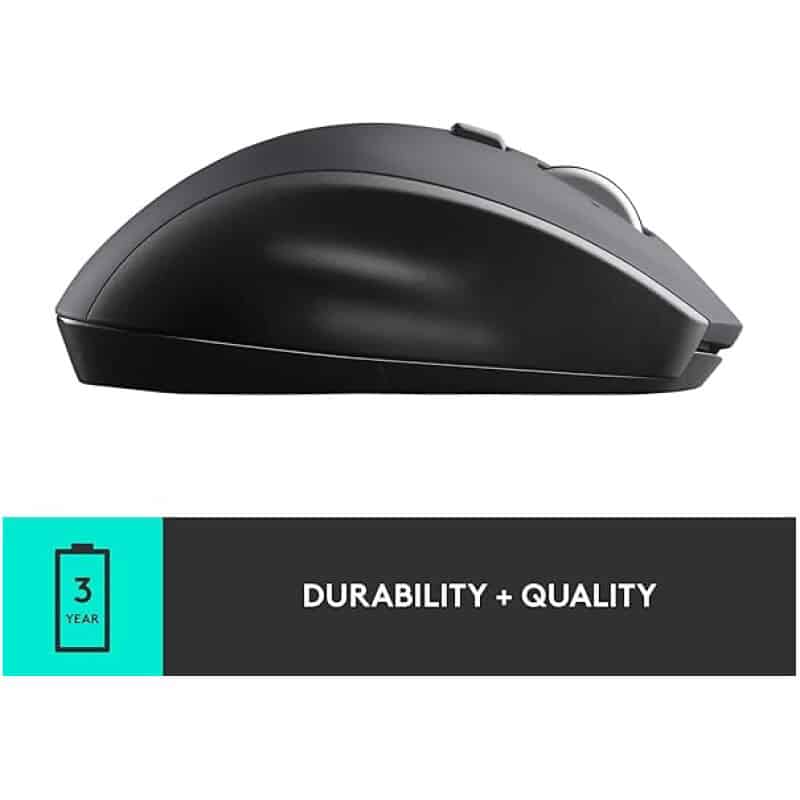 Wireless computer mouse with ergonomic design and high durability for office and gaming use.
