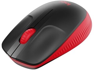 Logitech Wireless Mouse M190, Full Size Ambidextrous Curve Design, 18-Month Battery with Power Saving Mode, Precise Cursor Control + Scrolling, Wide Scroll Wheel, Scooped Buttons - Red, (910-005908)