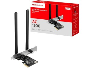 MERCUSYS MA30E AC1200Mbps Wireless Bluetooth 5.0 PCIe WiFi Adapter for PC, MU-MIMO Wider Signal Coverage PCIe WiFi Card, Network Card for Desktop/PC Windows 10/11(64Bit)