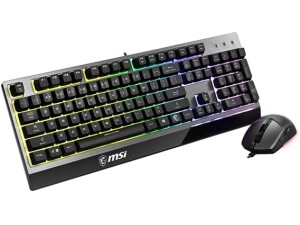 MSI VIGOR GK30 COMBO, QWERTY, UK Layout - Gaming Keyboard + Mouse Bundle, Mech-Membrane Switches, 6-Zone RGB Lighting Keyboard, Dual-Zone RGB Lighting Mouse, 5000 DPI Optical Sensor, Symmetrical
