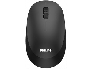 PHILIPS SPK7307BL Wireless Mouse, 2.4Ghz,Intelligent power saving, 1,600 DPI, Ambidextrous shape, Reduced click sound, High-definition optical tracking