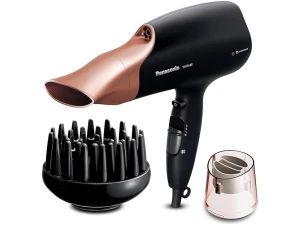 Panasonic EH-NA65CN895 Nanoe Hair Dryer with Diffuser, Quick Dry & Styling Nozzle - Visibly Improved Shine (Rose Gold), Gifts for women