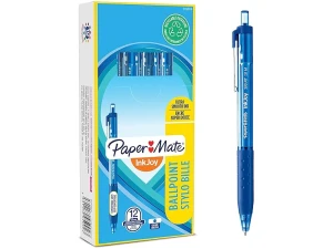 Paper Mate InkJoy 300RT Retractable Ballpoint Pens | Medium Point (1.0 mm) | Blue | 12 Count