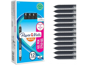 Paper Mate InkJoy Gel Pens | Medium Point (0.7mm) | Black Ink | 12 Count