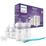 Philips Avent Baby Bottle Newborn Gift Set - 4 Baby Milk Bottles, Ultra-Soft Pacifier and Bottle Brush, Babies Aged 0-12 Months+ (Model SCD838/11)