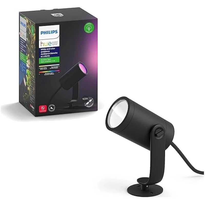 Philips-Hue-Lily-White-and-Colour-Ambiance-LED-Single-Spotlight-Extension-Smart-Outdoor-Lighting-for-Garden-Works-with-B07BY26RTM
