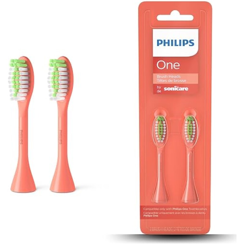 Philips-One-Electric-Toothbrush-Brush-Head-Pack-of-2-Model-BH102201-Orange-B0B9H6HDCP
