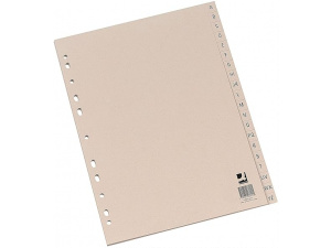 Q-Connect 20-Part A-Z Index Multi-Punched Buff A4 Manilla KF26011