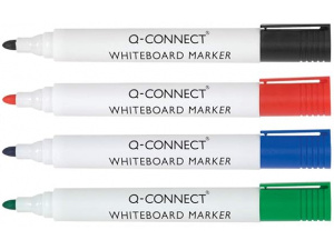 Q-Connect Drywipe Marker Pen Assorted (Pack of 4)