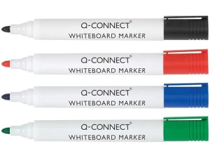 Q-Connect Drywipe Marker Pen Assorted (Pack of 4)