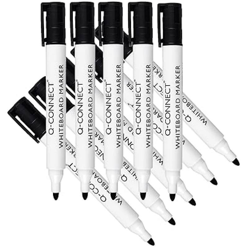 Q-Connect-Drywipe-Marker-Pen-Black-10-Pack-KF26035-B000NM8P0C