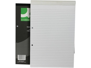 Q-Connect KF02227 Feint Ruled Headbound Refill Pad, White, 80 Pages, A4 (10 Pack)
