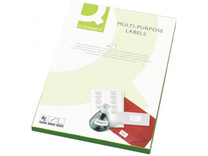 Q-Connect Multi-Purpose Label 99.1x67.7mm 8 per A4 Sheet Pack of 100 White