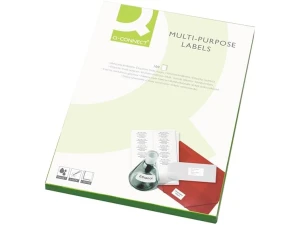 Q-Connect Multi-Purpose Label 99.1x67.7mm 8 per A4 Sheet Pack of 100 White