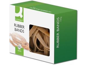 Q-Connect Rubber Bands Assorted Sizes 100g,Green