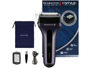 Remington Men's Electric Shaver [3-fold foil: Fast & Skin-Friendly/Wet & Dry Usage] Foil Shaver F7 (Rechargeable Lithium Battery, Long Hair Trimmer + 3-Day Beard Attachment) F7000