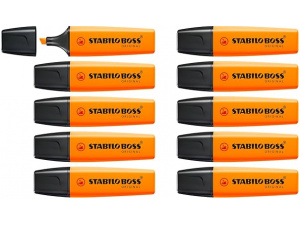 STABILO BOSS ORIGINAL - Highlighter - Pack of 10 - Orange