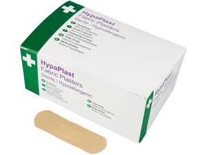 Safety First Aid Group HypaPlast Fabric Plasters, 7.2 x 2.5 cm (Pack of 100) Sterile Hypoallergenic