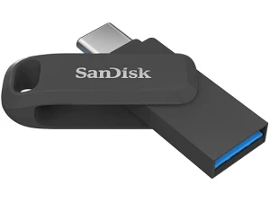 SanDisk 128GB Ultra Dual Drive Go, USB C Flash Drive, USB C Memory stick for Android smartphone, USB stick up to 400 MB/s, reversible USB Type-C and USB Type-A connectors, Black