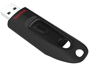 SanDisk 64GB Ultra USB Flash Drive USB 3.0 Up to 130 MB/s Read, Black, (Pack of 1)