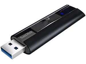 SanDisk Extreme PRO Solid State Flash Drive 256GB (USB 3.2 memory stick up to 420 MB/s read speeds, up to 380 MB/s write, Password protection, RescuePRO data recovery software, durable casing) Black