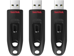 SanDisk Ultra 64GB USB Flash Drive USB 3.0 up to 130MB/s Read - Pack of 3