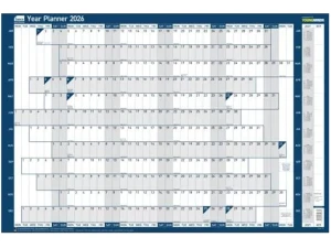 Sasco Unmounted Original Year Wall Planner 2026 Poster (915 x 610mm) 2410262