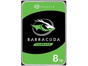 Seagate BarraCuda, 8 TB, Internal Hard Drive, SATA 6 Gbit/s, 3.5", 5400 RPM, 256 MB Cache for Desktop PC (ST8000DM004)