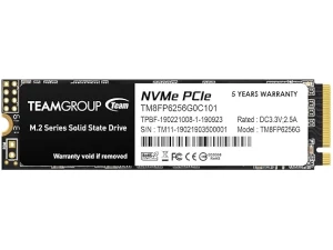 Team MP33 (TM8FP6256G0C101) 256GB NVMe M.2 Interface, PCIe Gen3, 2280, Read 1600MB/s, Write 1000MB/s, 3 Year Warranty