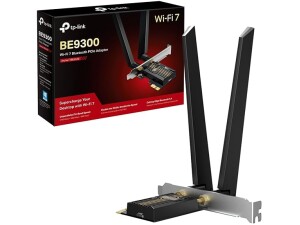 TP-Link Archer TBE552E WiFi 7 Card BE9300 Mbps Wireless Bluetooth 5.4 PCIe Network Card, Wider Signal Coverage, 6GHz, 5GHz, 2.4GHz PCI Express Bluetooth WiFi 7 Card for Desktop/PC Windows 11(64Bit)