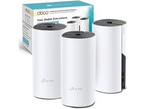 TP-Link Deco P9(3-pack) AC1200Mbps Whole Home Powerline Mesh WiFi System, Up to 6000 Sq ft Coverage, Dual-Band WiFi Booster with HomePlug AV1000, Gigabit Ports, Qualcomm Quad-core CPU