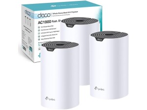 TP-Link Deco S7(3-pack) AC1900Mbps Whole Mesh WiFi System, Dual-Band WiFi Booster with Gigabit Ports, Coverage up to 5,600 ft2, Connect 150 devices, 1.2 GHz CPU, Work Amazon Alexa, Parental Controls