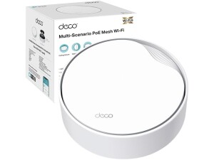 TP-Link Deco X50-PoE(1-pack) AX3000Mbps Whole Home Mesh WiFi 6 with PoE, 2.5G WAN&LAN Port, Dual-Band WiFi Booster, Seamless AI Driven Internet Booster, Supports PoE&DC Power Supply, HomeShield