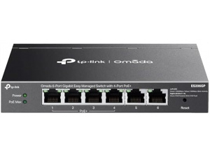 TP-Link ES206GP 6 Port Gigabit PoE Network Switch, 4x PoE+ Ports, 65W Total Budget, Network Switch, Omada Ethernet Switch, Ethernet Splitter, Metal Case, Easy Cloud Managment, Silent operation