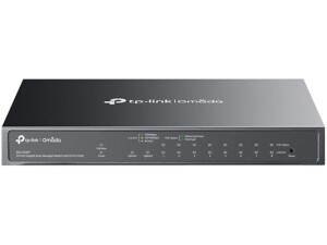 TP-Link ES210GMP 10 Port Gigabit PoE Network Switch, 8x PoE+ Ports, 123W Total Budget, IGMP Snooping, Omada Ethernet Switch, Ethernet Splitter, Metal Case, Easy Cloud Managment, Desktop/Wall Mounting
