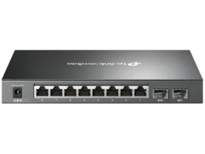 TP-Link JetStream 8-Port Gigabit Smart PoE+ Switch with 2 SFP Slots, Supports 8 Gigabit PoE Ports, 58W Budget, Fanless (SG2210P)