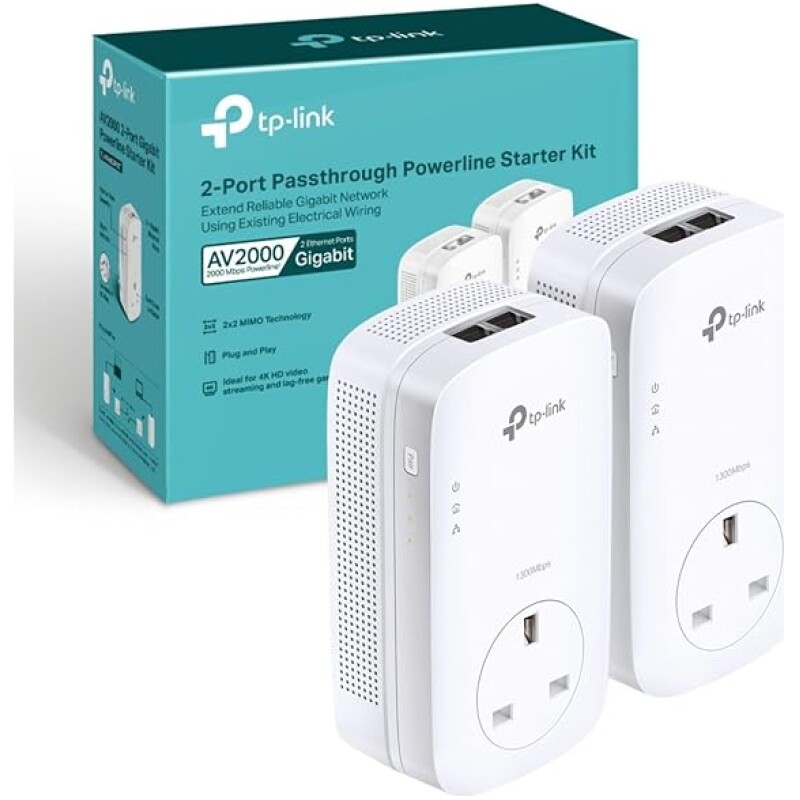 TP-Link-TL-PA9020PKIT-2-Port-Gigabit-Passthrough-Powerline-Adapter-Starter-Kit-2X2-MIMO-Powerline-Network-Adapters-Spe-B01FFBN4MO