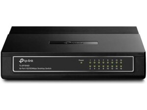 TP-Link TL-SF1016D 16-Port 10/100 Mbps Desktop Ethernet Switch/Hub, Ethernet Splitter, Plug & Play, no configuration required, Black