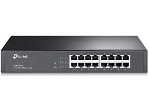 TP-Link TL-SF1016DS 16-Port 10/100Mbps Network Switch, Ethernet Splitter Ports Speed up to 200Mbps, Innovative Energy-Efficient Technology, Supports MAC Address Self-Learning, 13-inch Steel Case