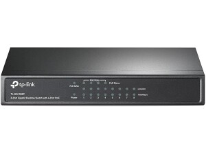 TP-Link TL-SG1008P 8-Port Gigabit PoE Switch, Network Switch with 4 PoE+ Ports, Multicast Optimization Ethernet Splitter, Power up to 30 W Metal Casing, Ideal for IP Surveillance and Access Point