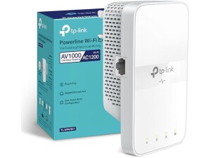 TP-Link TL-WPA7617 AV1000 Gigabit Passthrough Powerline Adapter Kit, Dual-Band WiFi Booster Speed up to 1200 Mbps, One-Touch Wi-Fi Configuration, Auto-Sync, 4K Streaming, No Configuration Required