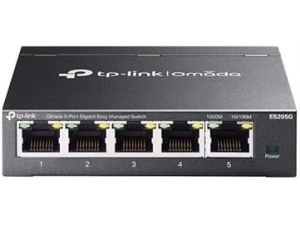 TP-link Omada 5-Port RJ45 Gigabit Switch Splitter, Easy Managed, Plug and Play, Fanless, Metal case, Desktop or Wall Mount (ES205G)