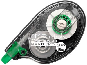 Tombow 315030 Mono Correction Tape in Clear Roller Case 4mmx10m Ref CT-YT4 [Pack 10]
