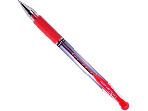 Uni-Ball 751107000 UM-151S Signo Gel Pens with Gel Grip, Red Gel, 0.7mm Stainless Steel Nib (Pack of 12)